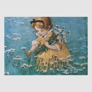 Papel De Seda Colhendo Margaridas por Jessie Willcox Smith
