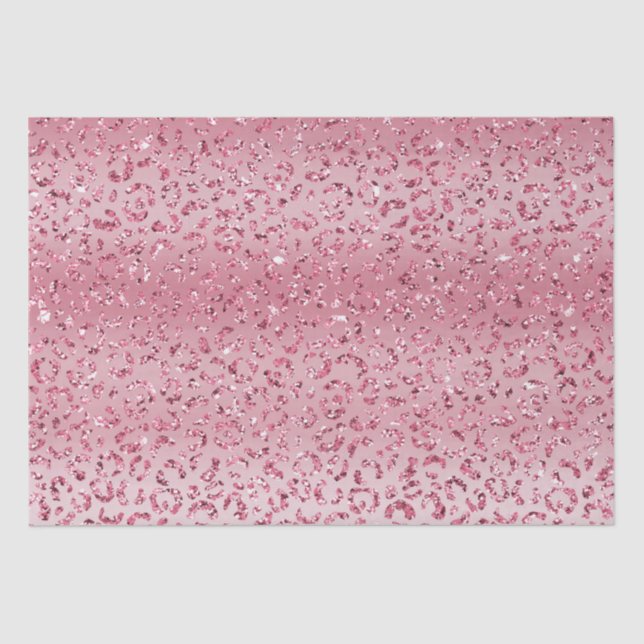 Papel De Seda Colher-Leopardo Rosa-Rosa (Frente )