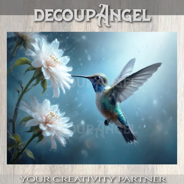 Papel De Seda Colibri Sussurrante Decoupage (Criador carregado)