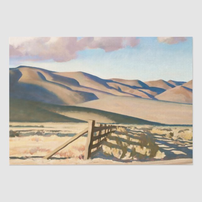 Papel De Seda “Colinas de Nevada” por Maynard Dixon (Frente )