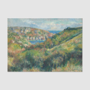 Papel De Seda Colinas na Baía de Moulin Huet, Renoir