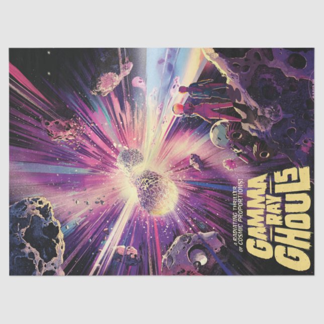 Papel De Seda Colisão Cósmica de Kilonova Ray Burst Pulsares Gam (Frente )