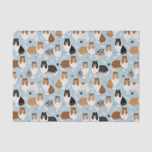 Papel De Seda Collie Paws e Ossos