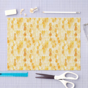 Papel De Seda Colmeia Amarela Dourada de Aniversário