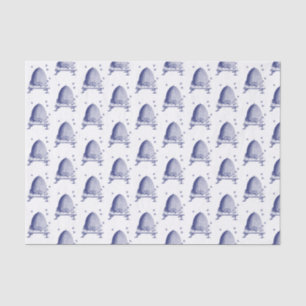 Papel De Seda Colmeia e Abelhas #2 Heráldico Vintage Azul