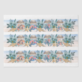 Papel De Seda Colorful Floral Sea Turtles in a Jar Decoupage 