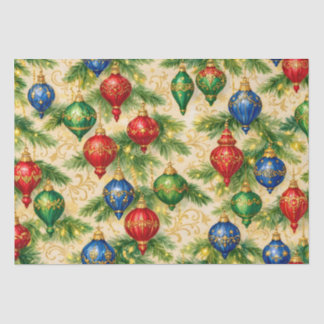 Papel De Seda Colorful Vintage Hanging Christmas Ornaments