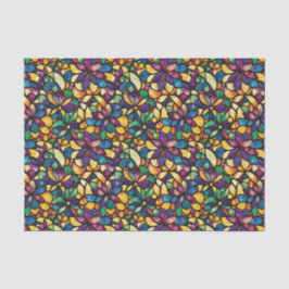 Papel De Seda Colorful Watercolor Mosaic Stained Glass Decoupage