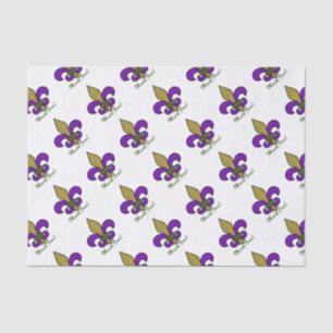 Papel De Seda Colorida Mardi Gras Fleur De Lis