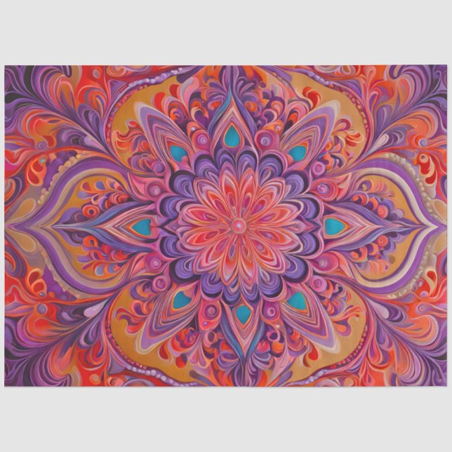 Papel De Seda Colorida Psychedelia Airpush Art Tissue Paper (Frente )