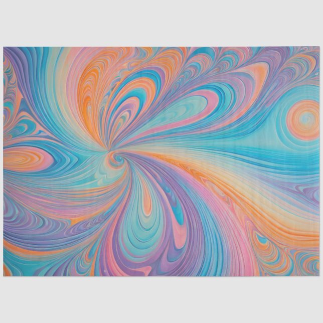 Papel De Seda Colorida Psychedelia Airpush Art Tissue Paper (Frente )