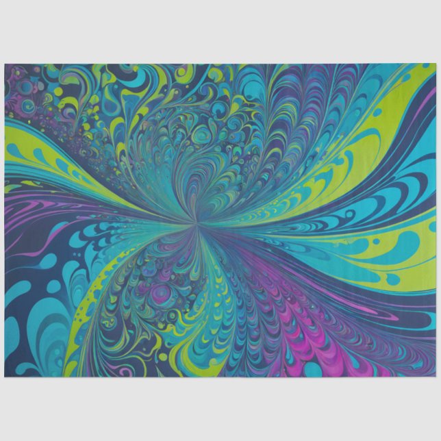 Papel De Seda Colorida Psychedelia Airpush Art Tissue Paper (Frente )