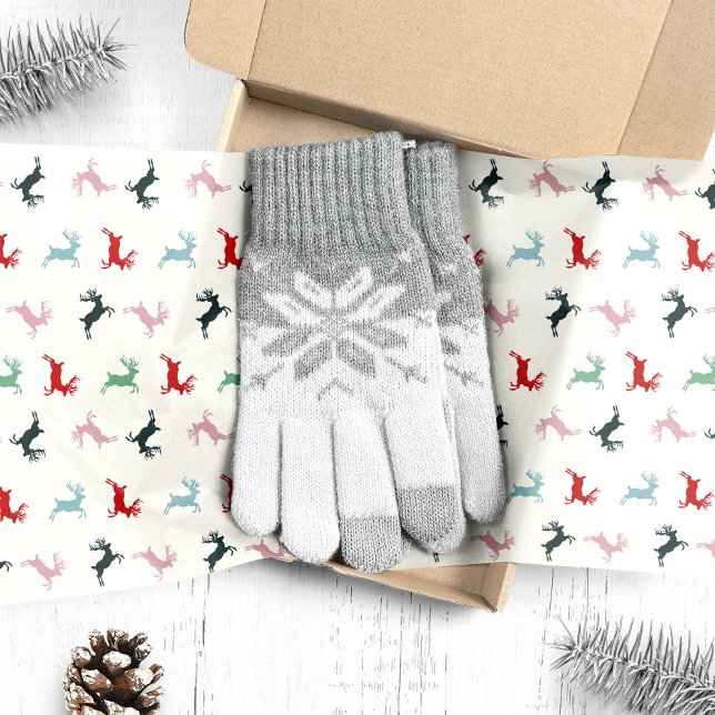 Papel De Seda Colorida Reindeer Natal (Criador carregado)