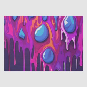 Papel De Seda Coloridas Coloridas Coloridas de Tinta Abstrato (1