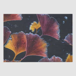 Papel De Seda Colorido Luminograma Folhas de Ginkgo Decoupage /