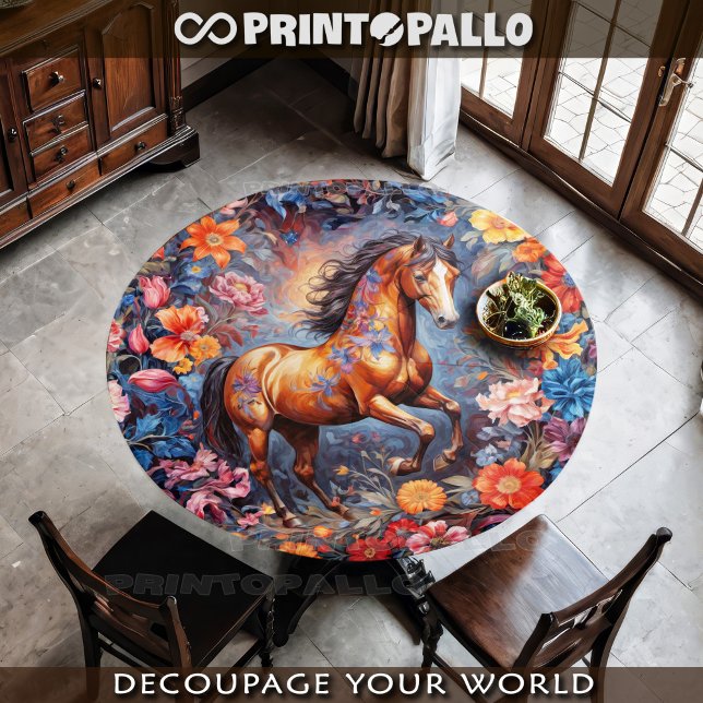 Papel De Seda Colt castanho acanhado em flores (Criador carregado)