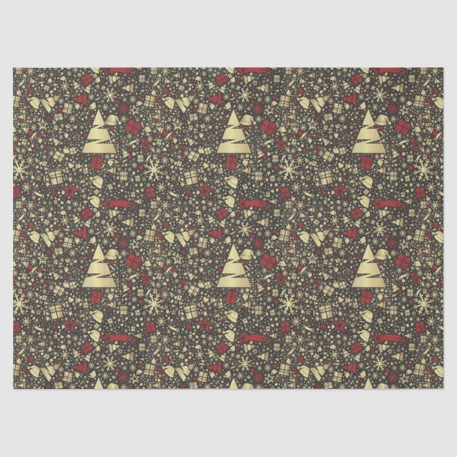 Papel de seda com design de Natal elegante (Frente )