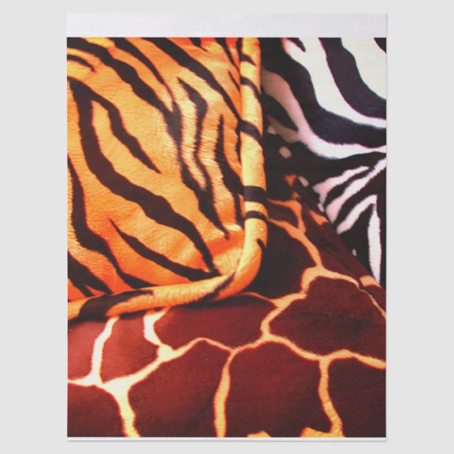 Papel de seda com estampa de animal (Frente )
