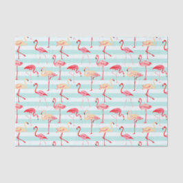 Papel de seda com estampa de listras de flamingo r