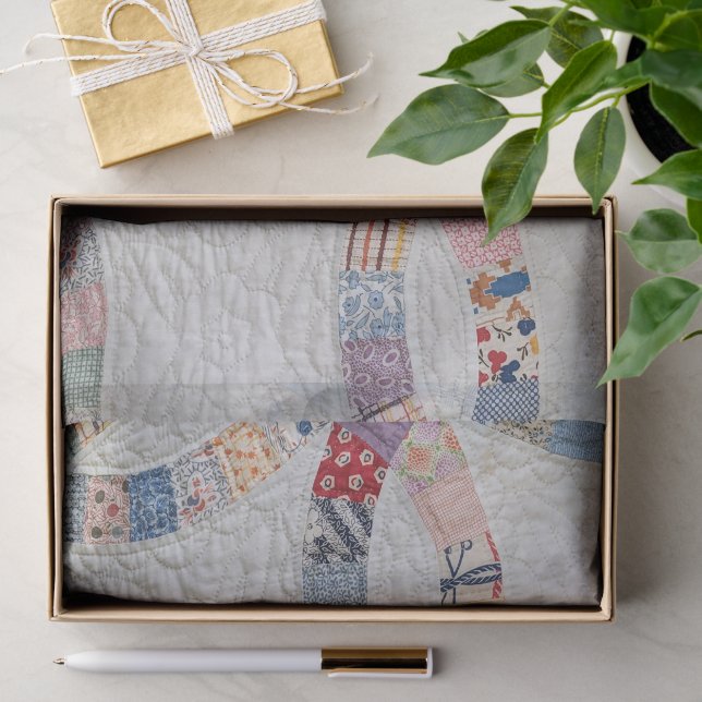 Papel de Seda com Foto de Colcha de Casamento Anti (Presente)