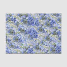 Papel de Seda com Hortênsias Azuis