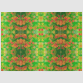Papel de Seda com Manchas Laranja Rosa Verde e Lim