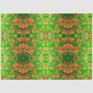 Papel de Seda com Manchas Laranja Rosa Verde e Lim