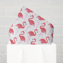 papel de seda com padrão de flamingo rosa