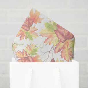 Papel de seda com padrão de folhas de bordo de out