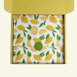 Papel de Seda com padrão de Fruta Limão