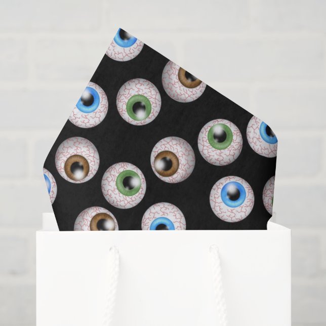 Papel de seda com padrão de globo ocular para o fe (Sacola de presentes)