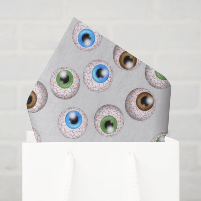 Papel de seda com padrão de globo ocular para o fe (Sacola de presentes)