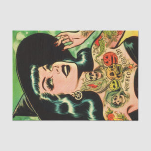 Papel De Seda Comic de Bruxa Tatuada
