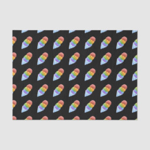 Papel De Seda Comida brilhante arco-íris de cone