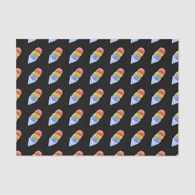Papel De Seda Comida brilhante arco-íris de cone (Frente )