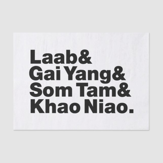 Papel De Seda Comida da Rua Isaan Tailandesa (Frente )