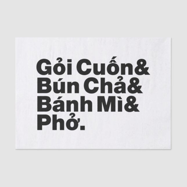 Papel De Seda Comida da rua vietnamita (Frente )