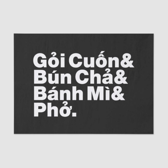 Papel De Seda Comida da rua vietnamita (Frente )