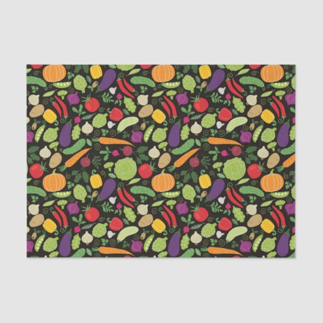 Papel De Seda Comida em um fundo preto (Frente )