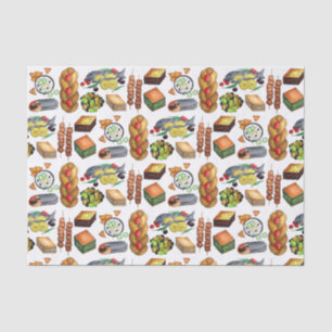 Papel De Seda Comidas mediterrânicas Impressão grécia da Grécia