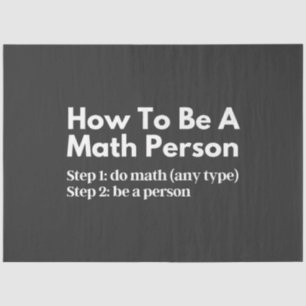 Papel De Seda Como Ser Uma Pessoa De Matemática