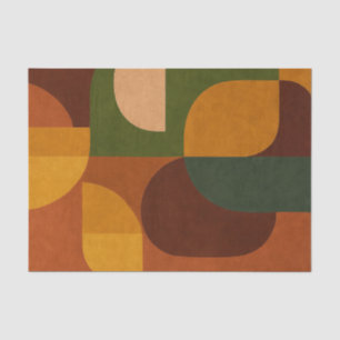 Papel De Seda Composição Abstrata Moderno de Meados do Século