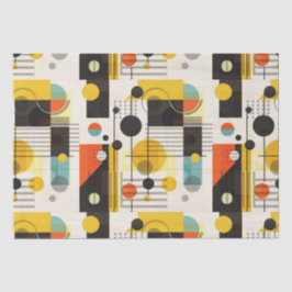 Papel De Seda Composição de formas geométricas coloridas