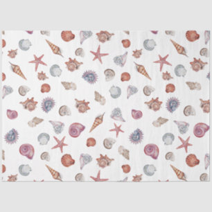 Papel De Seda Composição Subaquática Série de Aquarela Design 4