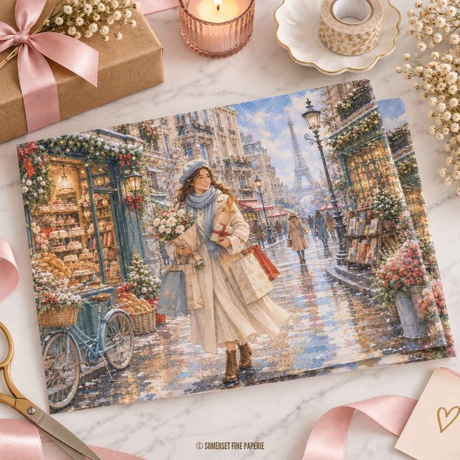 Papel De Seda Compras de Natal em Paris (Criador carregado)