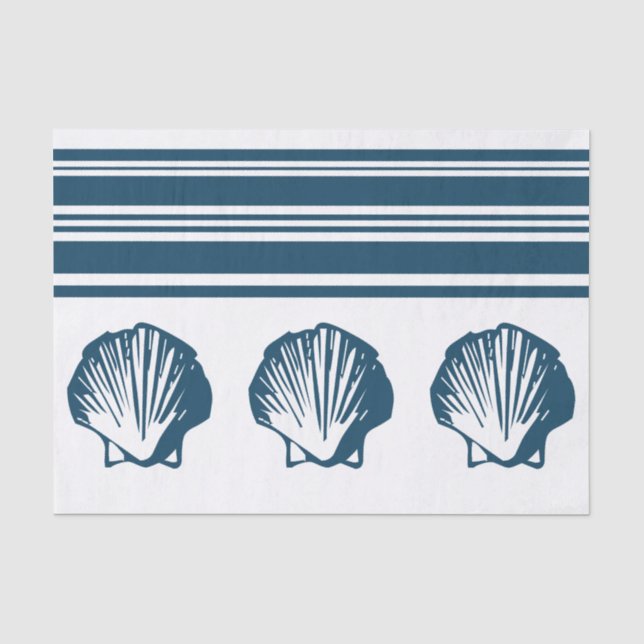 Papel De Seda Conchas e listras (Frente )