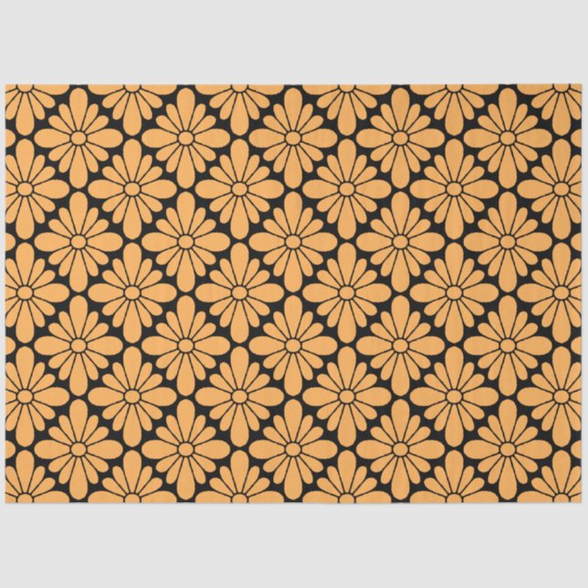 Papel De Seda Concho Flower Pattern Marigold (Frente )
