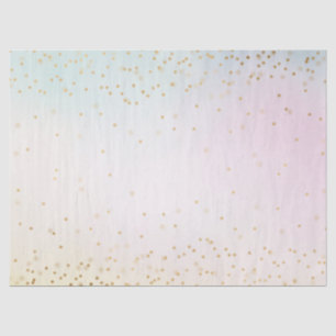 Papel De Seda Confetti Dourado Amarelo-Rosa Aqua