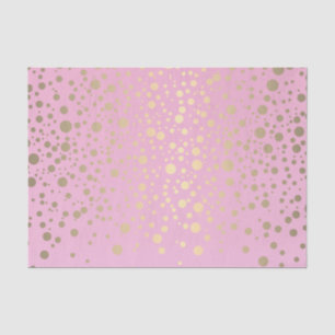 Papel De Seda Confetti Dourado Rosa e Metálico