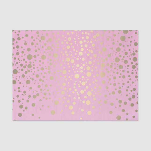 Papel De Seda Confetti Dourado Rosa e Metálico (Frente )